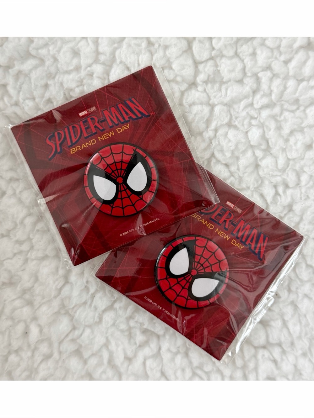 MARVEL STUDIOS • Spider-Man Brand New Day 2026 Sealed Promotional Enamel Pins